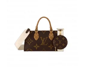 AAA Purse LV Onthego East West Monogram Reverse Brown Latte